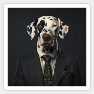 Dalmatian Dog in Suit Sticker